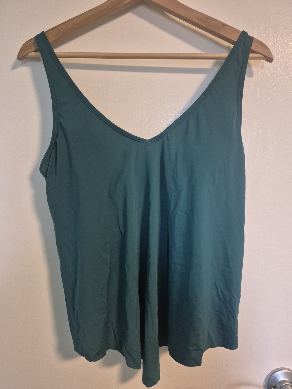 La Vie En Rose Teal V-Neck Swim Camisole Top